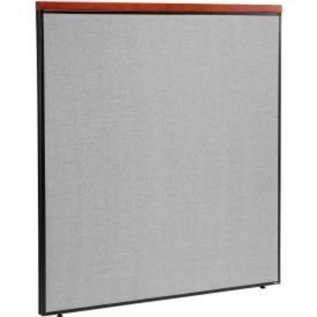 GLOBAL EQUIPMENT Interion    Deluxe Office Partition Panel, 60-1/4"W x 61-1/2"H, Gray 277532GY